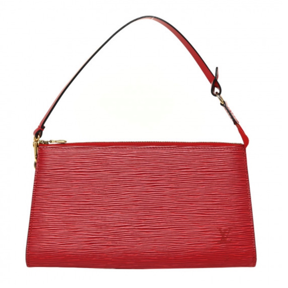 PRICE DROP! ❤️ Authentic Louis Vuitton Red Epi Leather Pochette Clutch